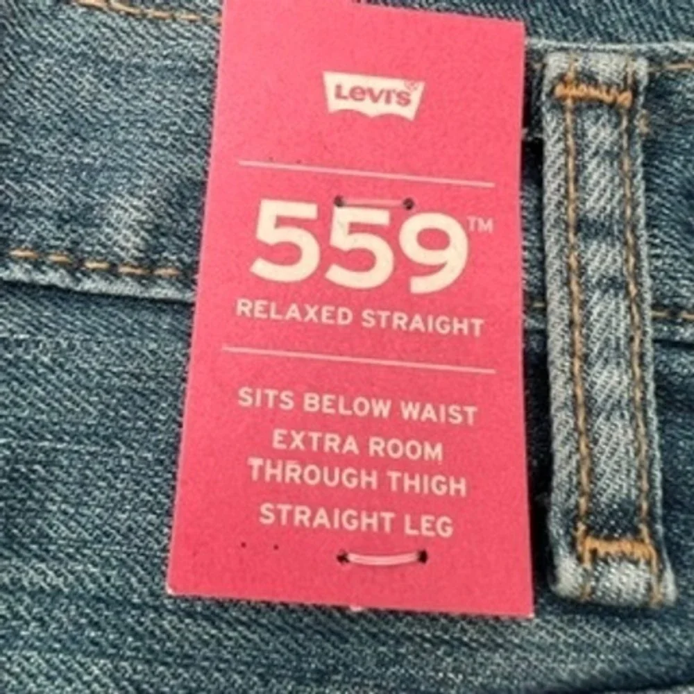 Levi's 559 Relaxed‎ Straight Mens Blue Jeans 38x32 Medium Wash Denim New